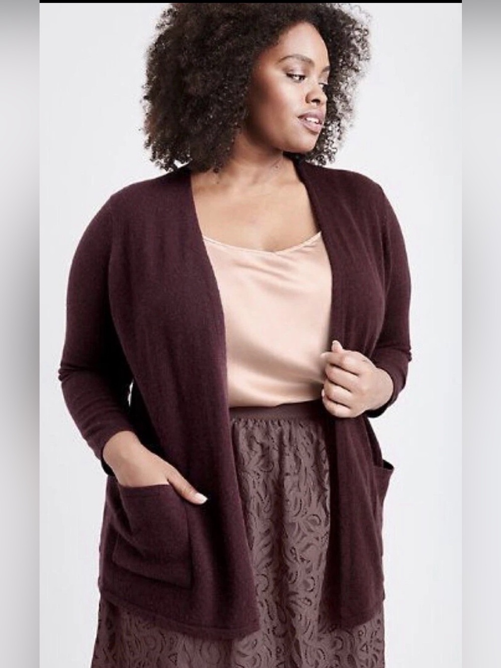 Ryllace Cashmere Open Front Cardigan